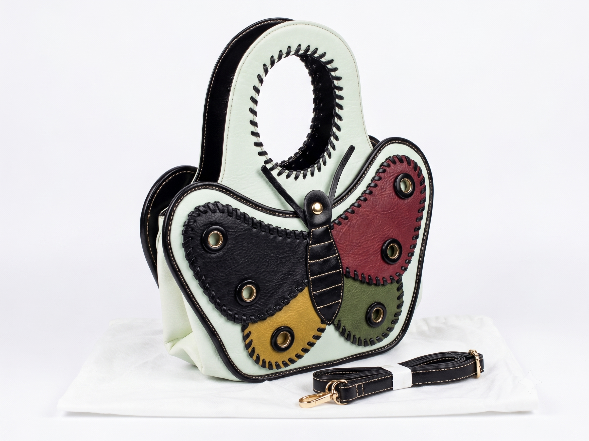 Women's Premium Butterfly Designer Handbag with Detachable Sling Strap