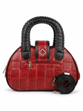 Elegant textured satchel handbag